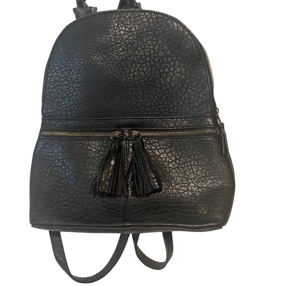 Roxy pleather black backpack